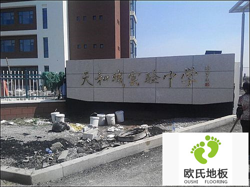 天津天和城實驗中學室內(nèi)籃球館木地板工程案例